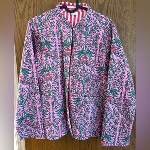 Floral Pink and Green Jacket